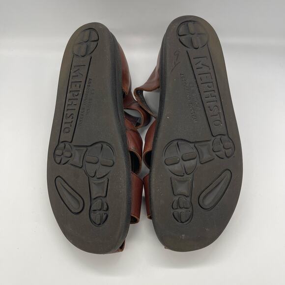 Mephisto Men’s Brown Leather 4X Shock Absorbing Sandals Size 13 EU 47 - Picture 8 of 11
